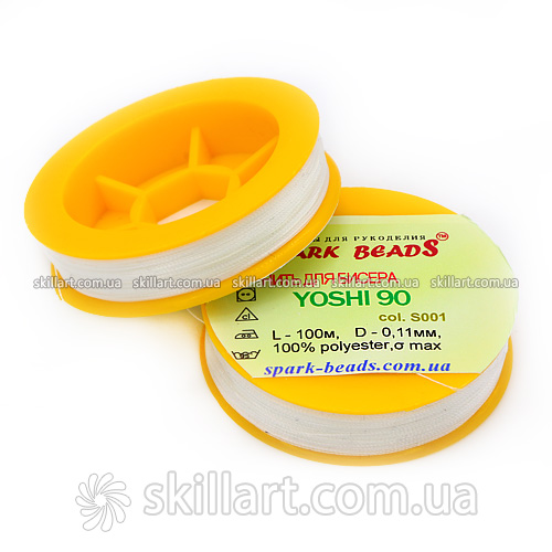 Нитки для бисера YOSHI 90 Spark Beads (100м)